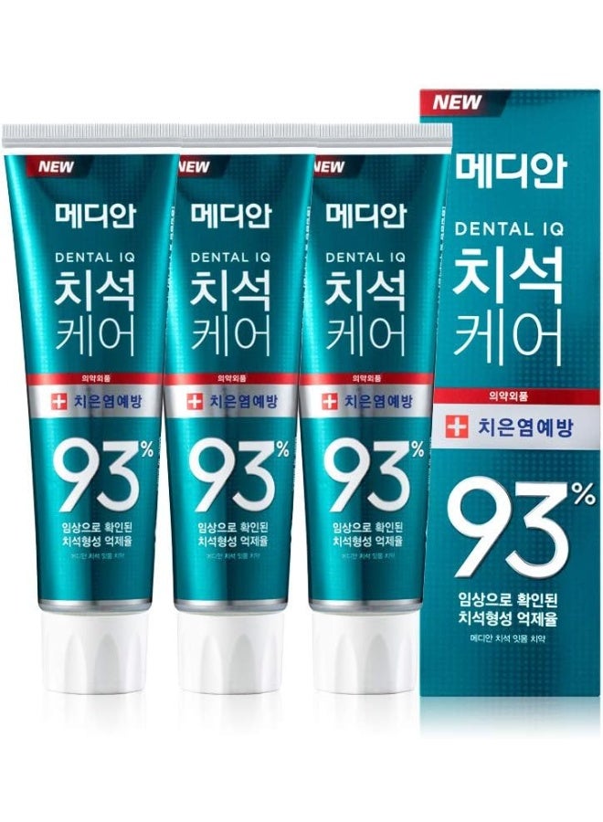 MEDIAN (Pack of 3) 93% Green Toothpaste Toothpaste for The Prevention of Gum Disease - Image 1