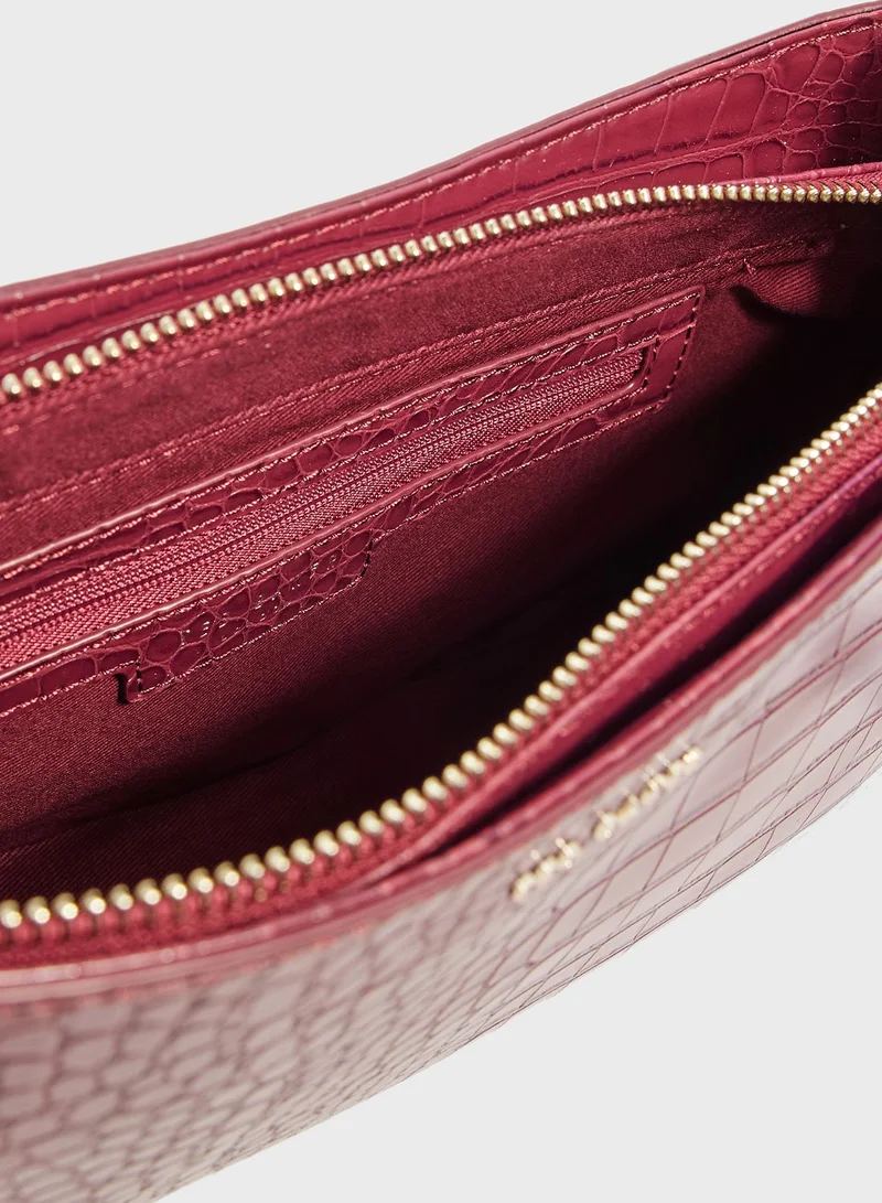 Ted Baker Stinny Croc Effect Baguette Bag