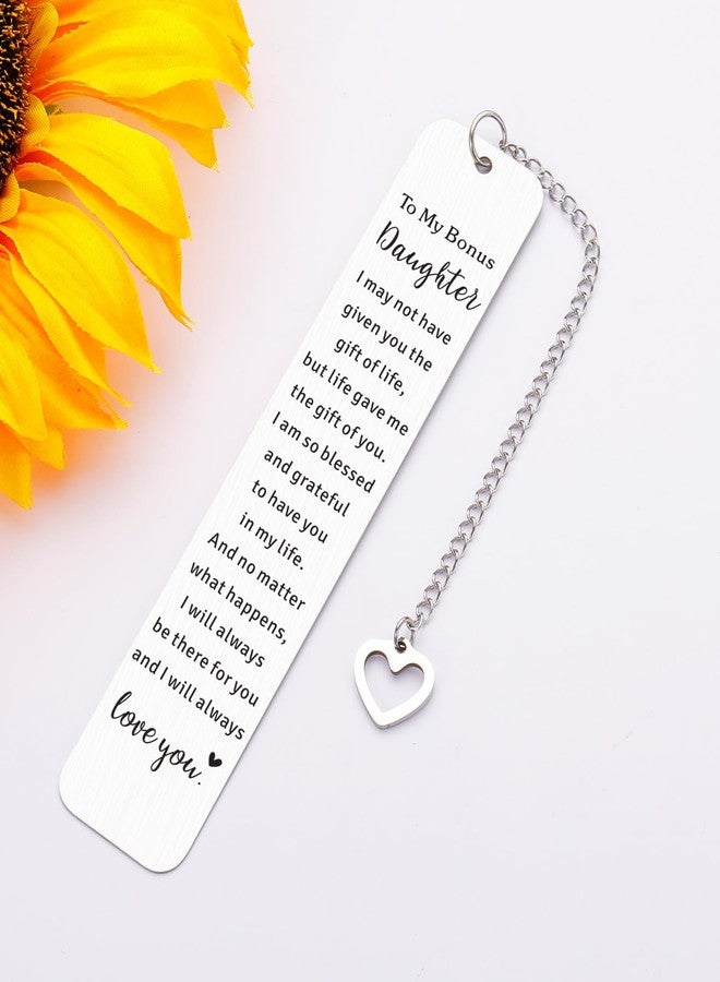 Aeonovs Bonus Daughter Gifts, Daughter in Law Bookmark, Unbiological Daughter Gift, Daughter Birthday Gifts from Mom, Bonus Daughter Christmas Stocking Stuffers for Teens Girls 16-18 - Image 2
