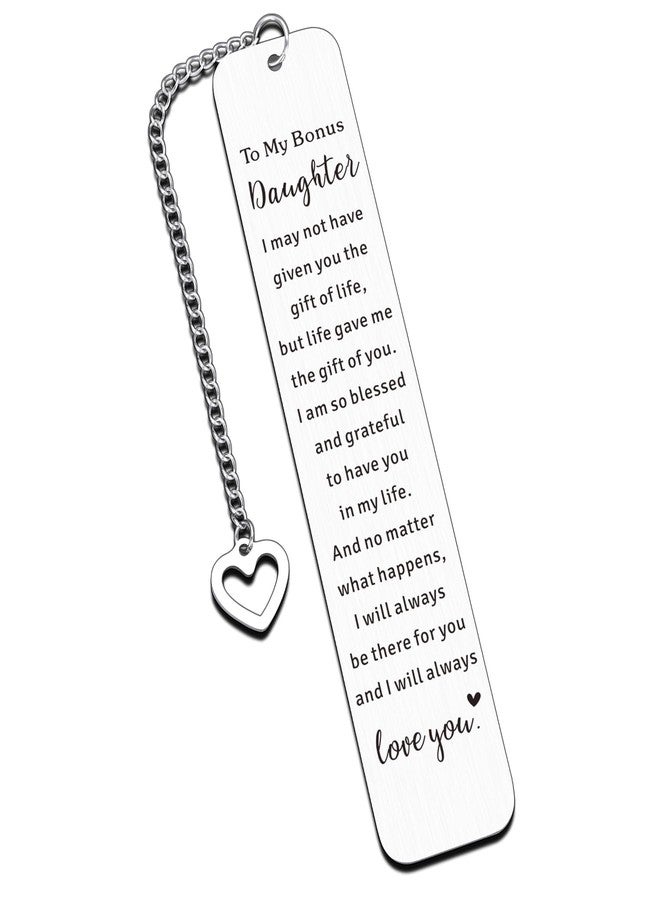 Aeonovs Bonus Daughter Gifts, Daughter in Law Bookmark, Unbiological Daughter Gift, Daughter Birthday Gifts from Mom, Bonus Daughter Christmas Stocking Stuffers for Teens Girls 16-18 - Image 1