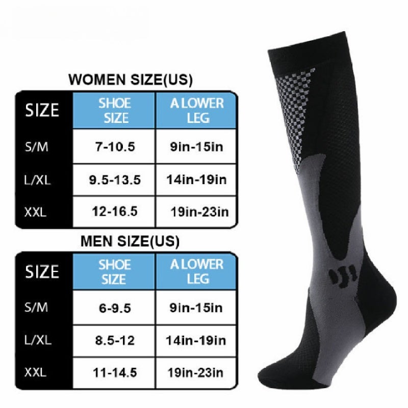 White Compression Socks: Long Tube Elastic Design - Fine Fabric Solid Color Socks for Sports Use - Image 4