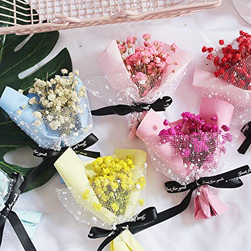 3A Featuretail 8ft Length/19in Width Snow Net Fabric Roll for Flowers Wrapping, Gift Wrapping, DIY Craft & Decoration (Red, 1 Roll) - Image 3