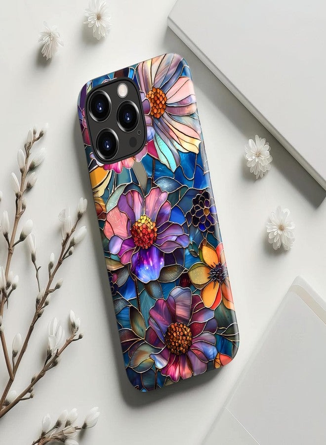 جراب Goodon لهاتف iPhone 14 Pro بتصميم أنيق - متوافق مع Magsafe - غطاء صلب مزدوج الطبقات وغطاء سيليكون - جراب حماية للهاتف بتصميمات زهور برية للنساء - أزهار نابضة بالحياة - Image 4