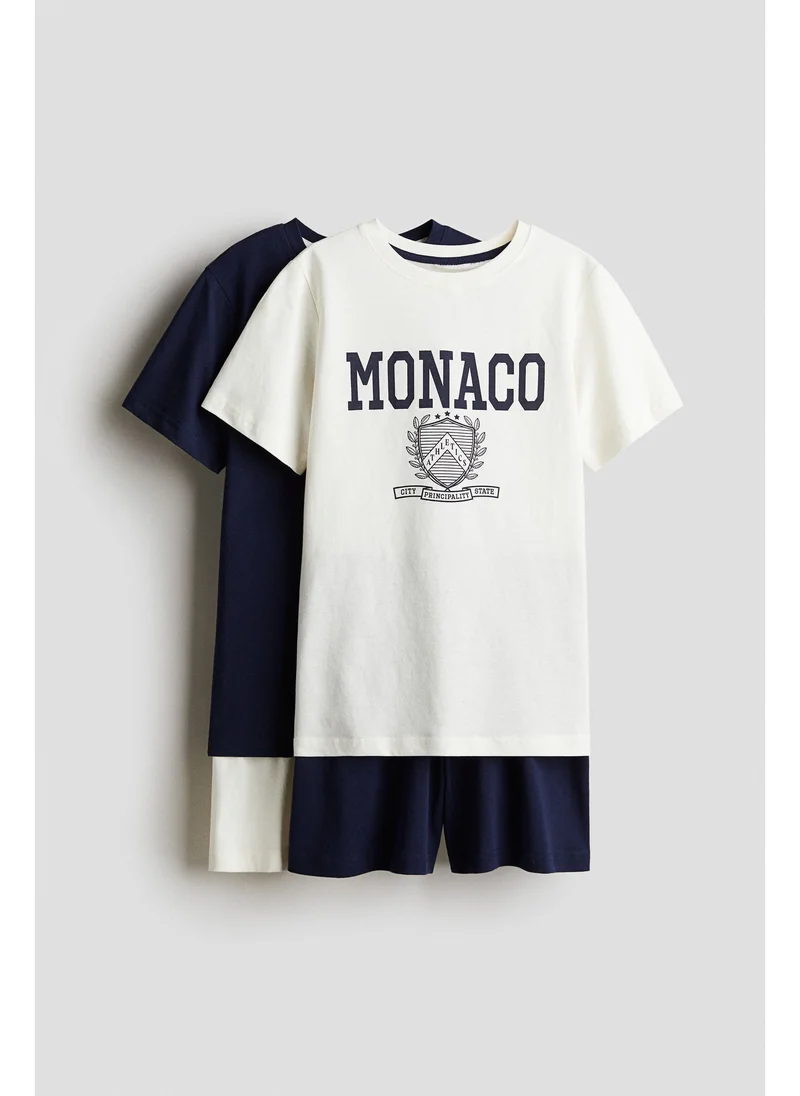 H&M 2-pack T-shirt and shorts pyjamas