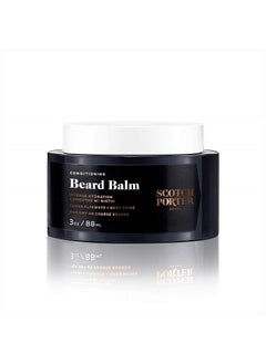 scotch porter Conditioning Beard Balm for Men | Hydrates, Smooths, Adds Shine & Tames Flyaway Hair | Formulated with Non-Toxic Ingredients, Free of Parabens, Sulfates & Silicones | Vegan | 3oz Jar  - Image 1