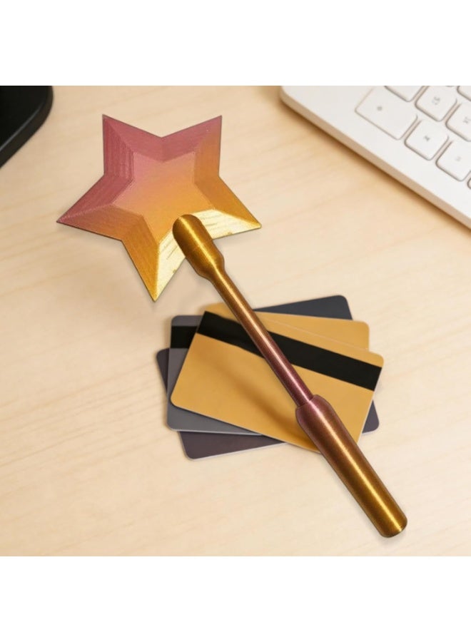 3D Printed Wand Tapd to Pay, Credit Card Magice Wand, 35cm Contactless Payment Card Holder, Digital Payment Star Wands for Easy Checkout, Funny Presents for... - Image 3
