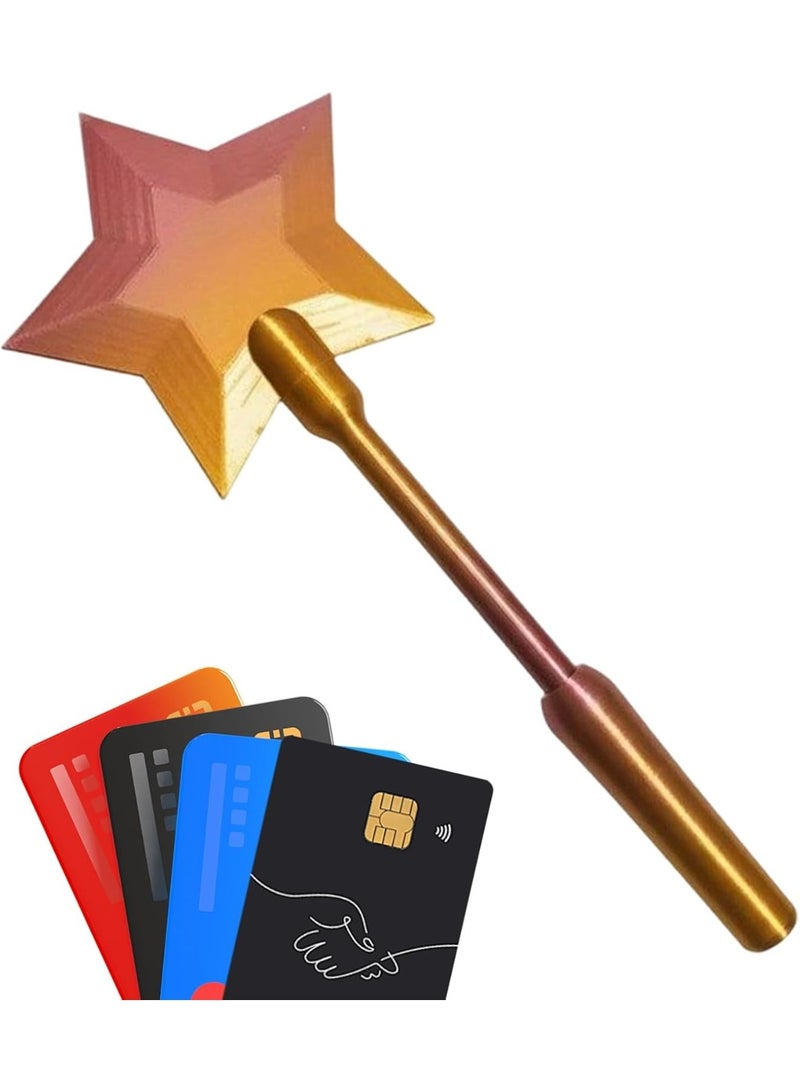 3D Printed Wand Tapd to Pay, Credit Card Magice Wand, 35cm Contactless Payment Card Holder, Digital Payment Star Wands for Easy Checkout, Funny Presents for... - Image 1