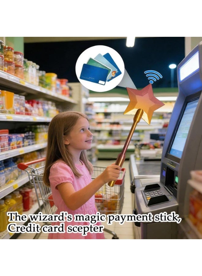 3D Printed Wand Tapd to Pay, Credit Card Magice Wand, 35cm Contactless Payment Card Holder, Digital Payment Star Wands for Easy Checkout, Funny Presents for... - Image 5