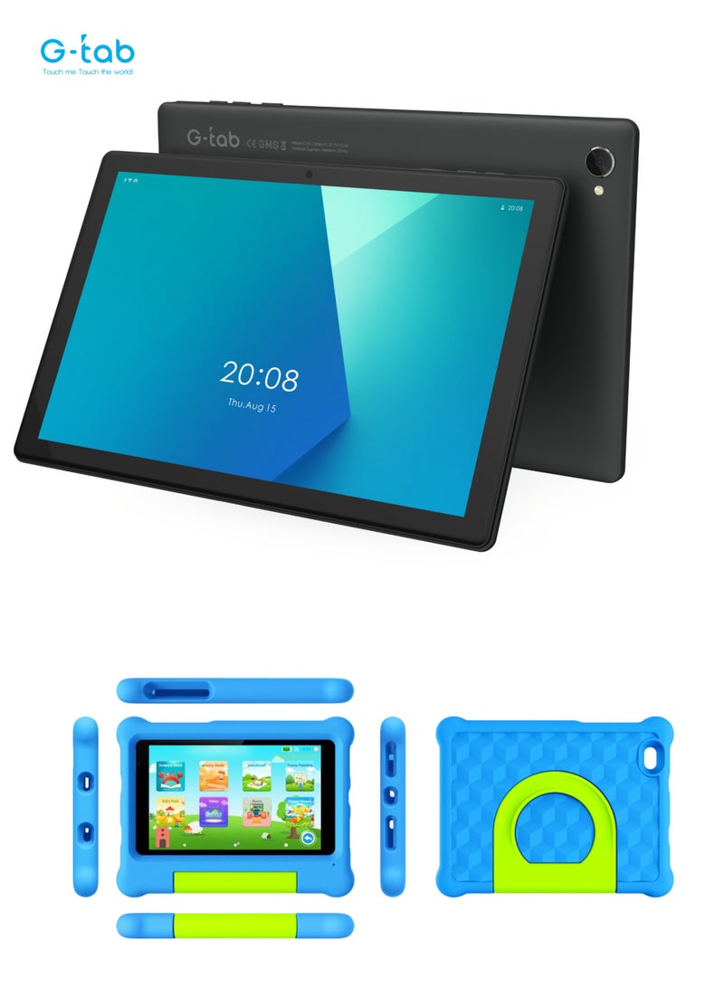 G-Tab C10 Pro Tablet, 10.1 Inch WiFi Kids, Quad Core, 4Gb Ram+64Gb Rom, 5Mp Front+8Mp Rear Camera, IPS LCD, Tempered Glass Touch, 6000mAh Battery With EVA Case, 1 Year Warranty - Image 1