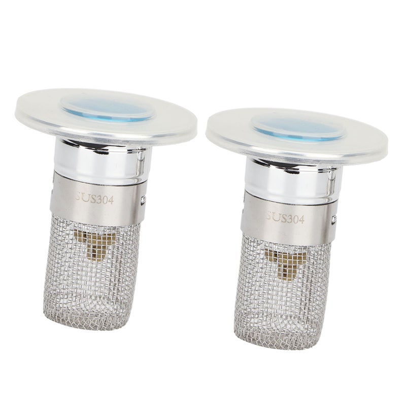 2PCS Sink Drain Filter Stainless Steel Anti Smell Anti Clog Pop Up Drain Stopper Hair Catcher for Bathroom Kitchen Wash Basin - Image 2