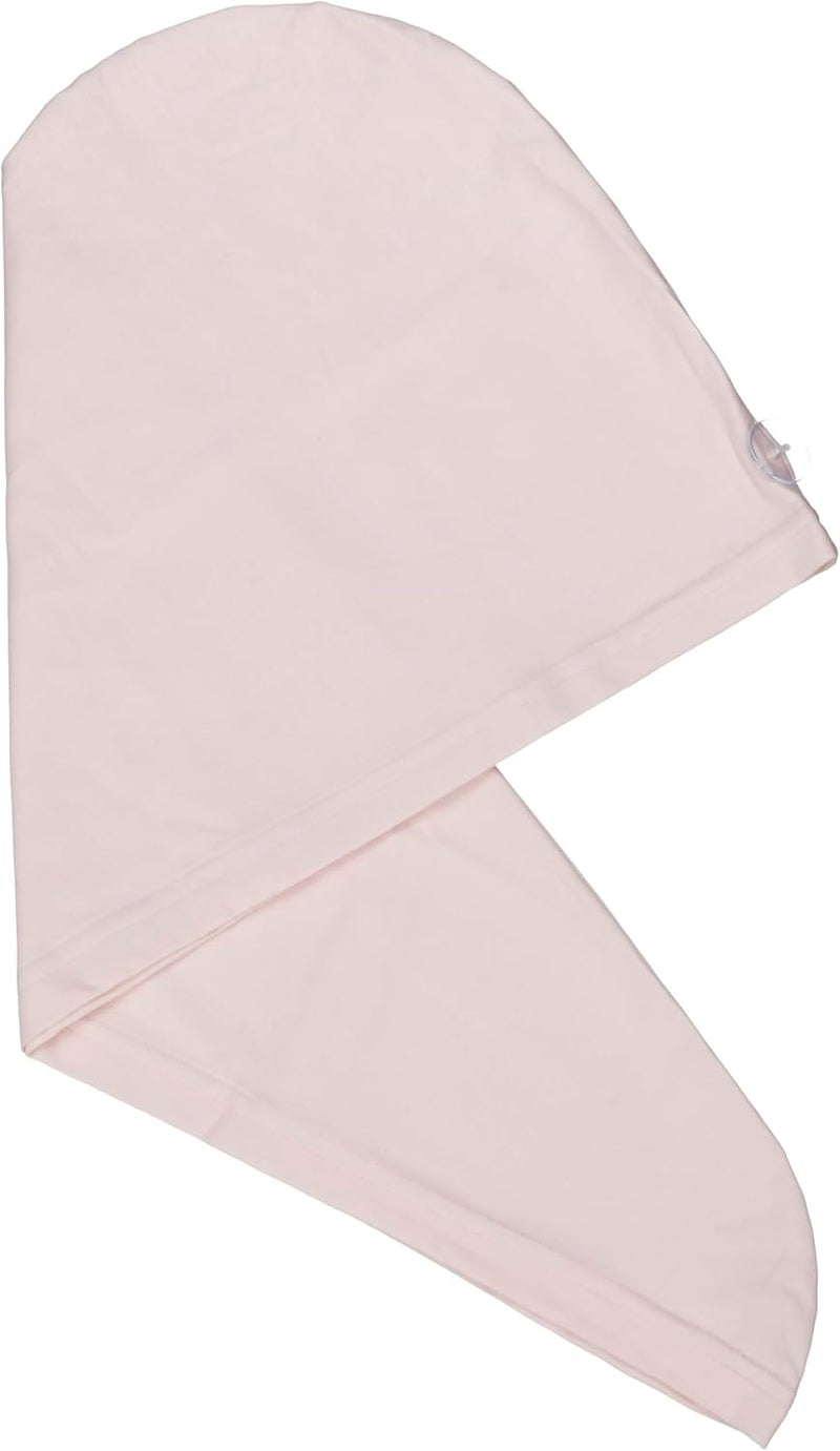 KISMETICS T-Shirt Hair Plopping Towel for All Textures - Cotton Blend Water Absorption Turban with Secure Button - Moisture Gentle Styling and Setting Wrap - Pink - Image 3