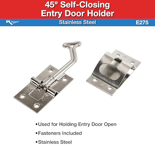 RV Designer E275 45 Degree Stainless Steel Entry Door Holder - Image 3