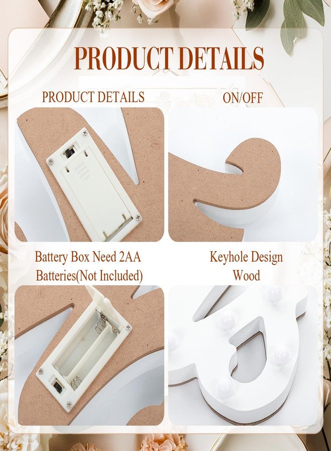 كانلير لوحة "السيد والسيدة" الريفية من كانليير لطاولة الزفاف، لوحة بيضاء كبيرة مضيئة مقاس 31 بوصة بأحرف خشبية، زينة "السيد والسيدة" لحفلات الزفاف والخطوبة، هدايا للذكرى السنوية والخطوبة - Image 3