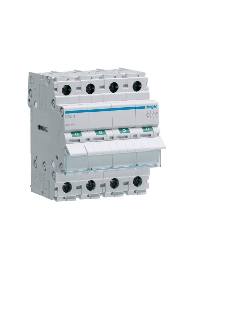 HAGER FOUR POLE 63A ISOLATOR 4POLE SBN464N - Image 3