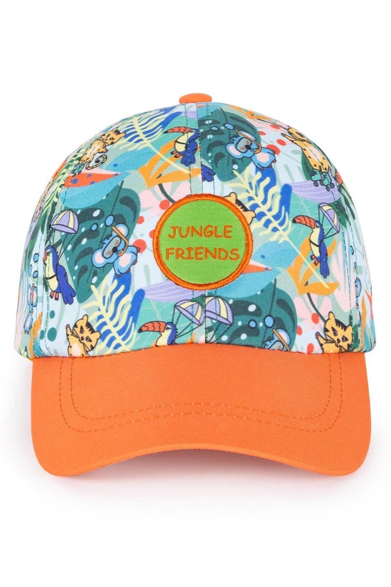 Milk & Moo Kids Cap for Ages 4-6, Cap for Boys, Jungle Themed Baseball Cap, Vibrant Colorful Design, Adjustable Velcro Strap, Breathable Material, Sun Protection Design – Made in Turkey  - Image 2