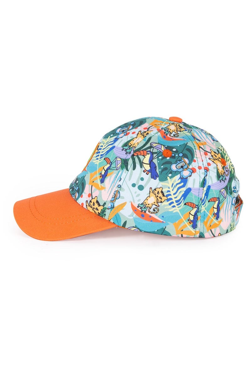 Milk & Moo Kids Cap for Ages 4-6, Cap for Boys, Jungle Themed Baseball Cap, Vibrant Colorful Design, Adjustable Velcro Strap, Breathable Material, Sun Protection Design – Made in Turkey  - Image 3