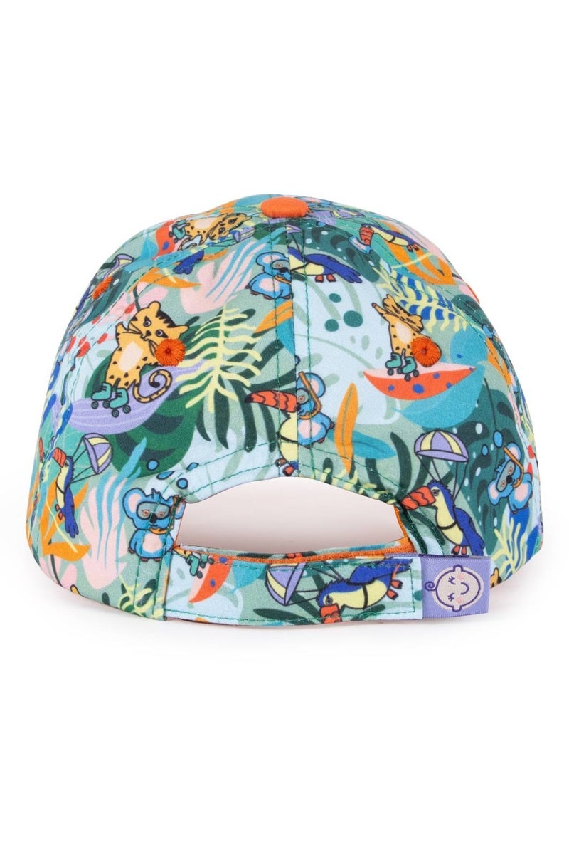 Milk & Moo Kids Cap for Ages 4-6, Cap for Boys, Jungle Themed Baseball Cap, Vibrant Colorful Design, Adjustable Velcro Strap, Breathable Material, Sun Protection Design – Made in Turkey  - Image 4
