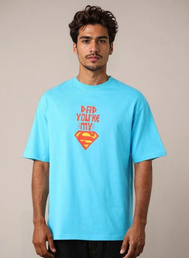 The Indian Garage Co Men Blue Boxy Fit Graphic T-Shirt