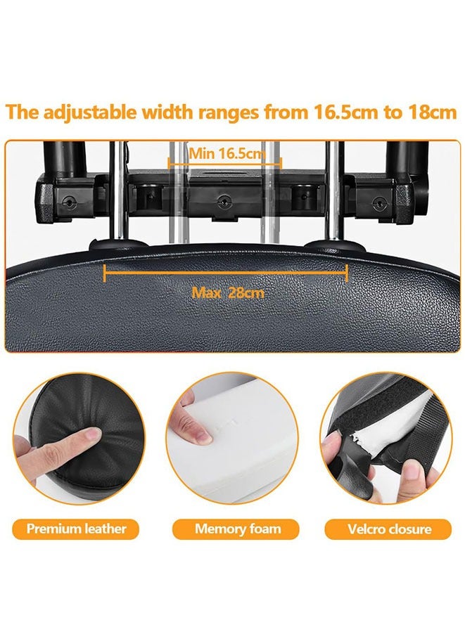 Muyixin وسادة مسند رأس السيارة، مسند رأس للنوم قابل للتعديل بزاوية 360 درجة لمقعد السيارة، وسادة مسند رأس على شكل حرف U لدعم الرقبة للأطفال والكبار أثناء السفر - Image 5