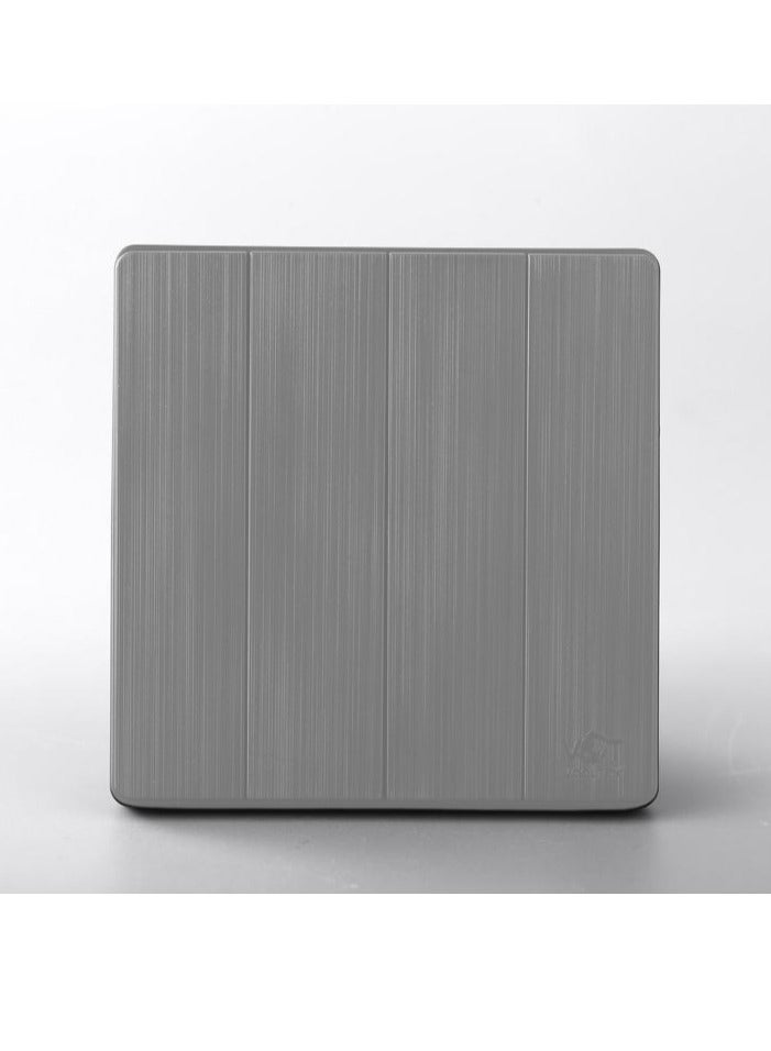 Vooltex Piano Style 4 Gang Light Switch Grey - Image 1
