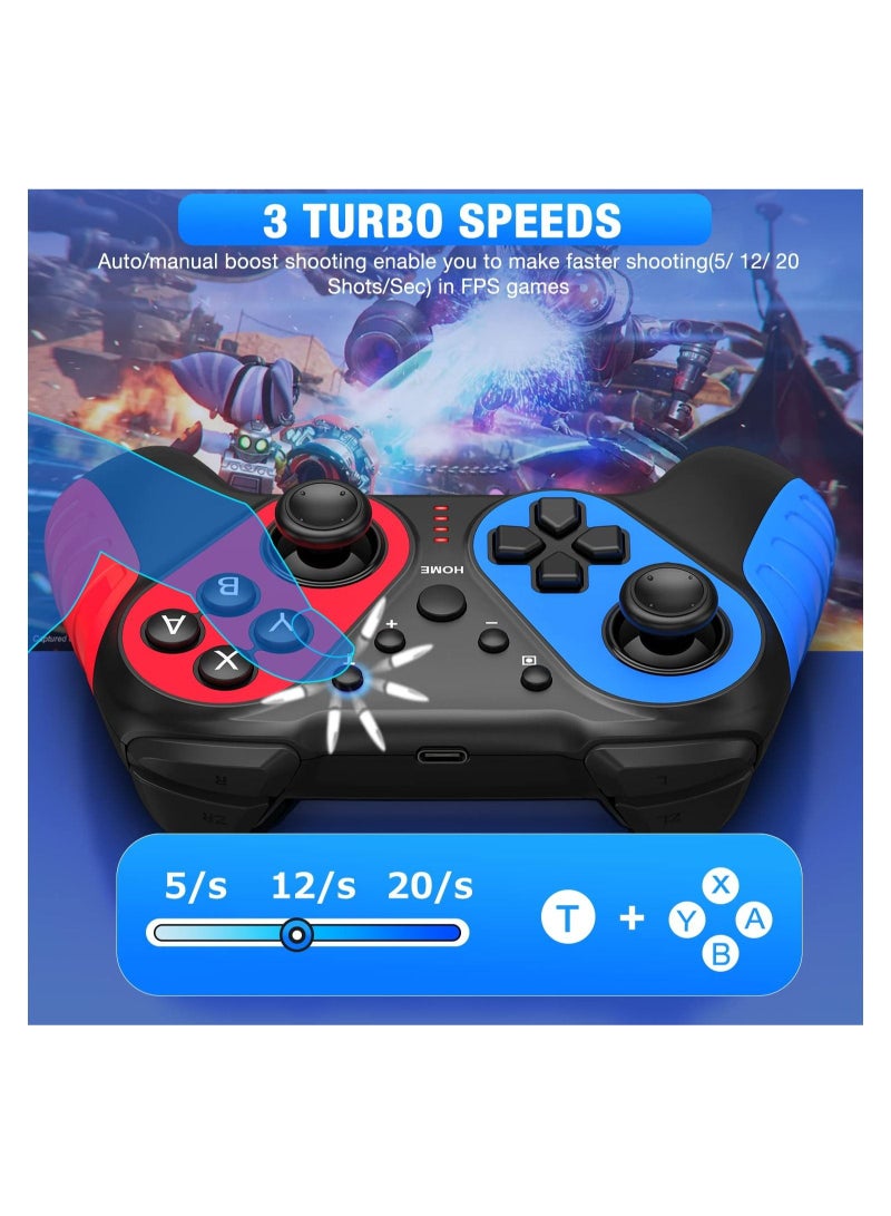 Captaintech Wireless Controller for Nintendo Switch/lite/oled Game Console Pro Controller With Turbo Function Motion Control Enabled Controller Ergonomic Wireless Controller Rumble Feature for Switch Gaming - Image 3