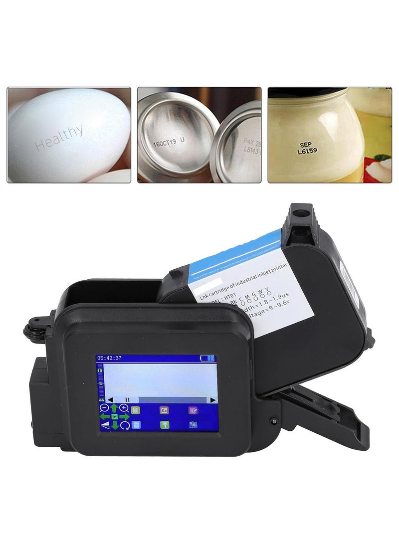 Mini HD Inkjet Printer, Editable Handheld Inkjet Printer, Solvent-Based Quick-Drying Ink, Supports 26 Languages, HD Color Screen, Touchscreen Operation, Used For Date Labels/Barcodes/Text/Numbers/Nmages - Image 2