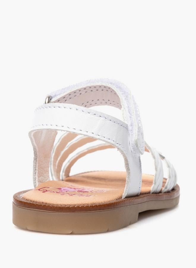 Pablosky Leather Strap Sandals With Hook & Loop Closure - Image 3