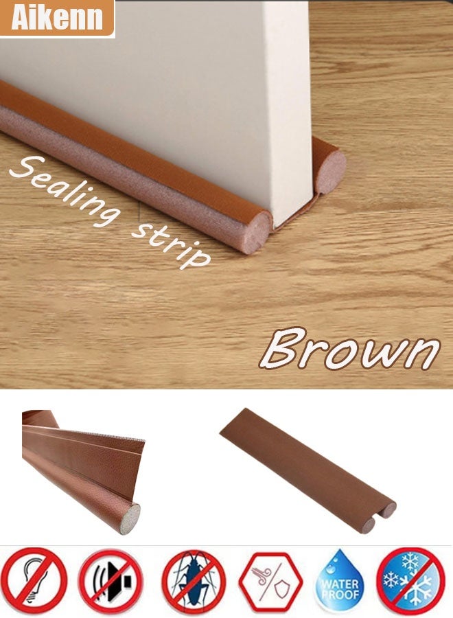 Aikenn 1/2/3/5PCS Sealing At The Bottom Of The Door Weather Resistant Strip Noise Reduction Sealing Strip For Inner And Outer Doors Insect Control Winter Bedroom Window Office Resist Strip Guard for Home (Brown)  - Image 1