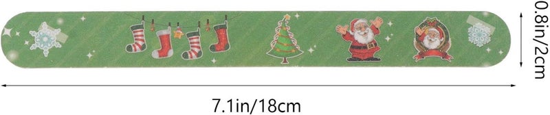SOLUSTRE Nail Files Finger Nail File Double Sided Christmas Pattern Emery Board Manicure Pedicure Tool 12 Pieces Christmas Motif Nail Care Home Nail Salon Random Pattern - Image 2