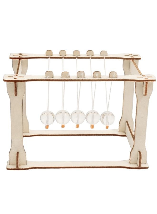 Fatio STEM Toy, Wooden Newton's Cradle, Montessori Toy, DIY 3D puzzle, eco-friendly, handmade, educational toy - Image 1