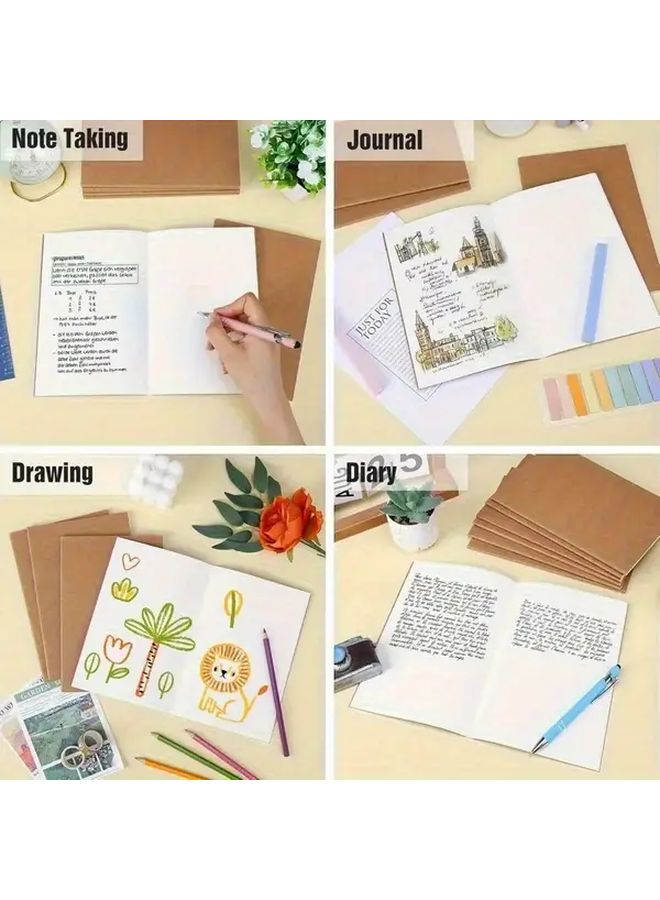 1pc Blank Notebook Portable Detachable Pages Memo Ledger 30 Sheets 60 Pages Thick Paper Horizontal Version Suitable For Gifts School Travel Thanksgiving Halloween Christmas - Image 2