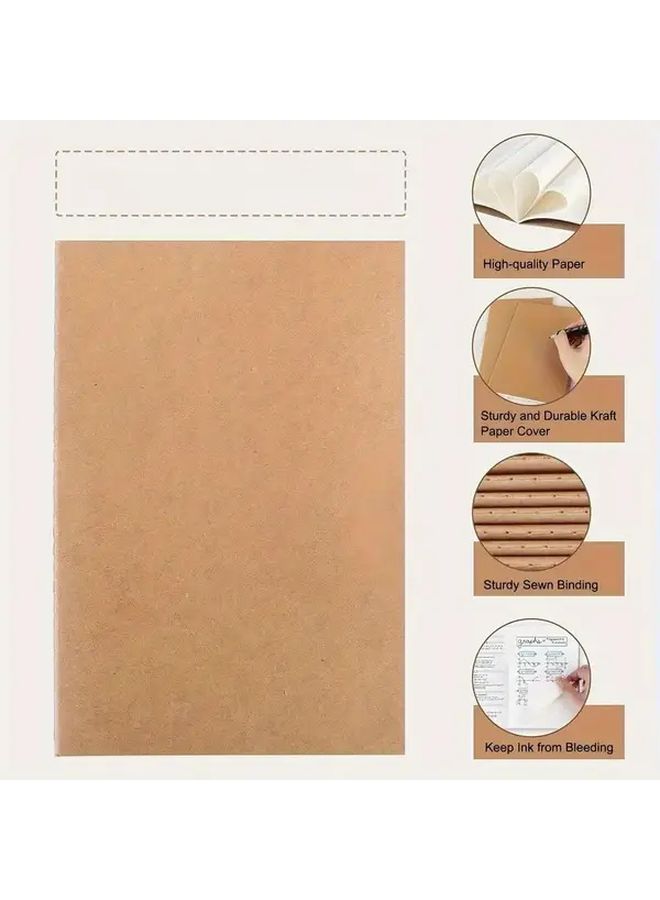 1pc Blank Notebook Portable Detachable Pages Memo Ledger 30 Sheets 60 Pages Thick Paper Horizontal Version Suitable For Gifts School Travel Thanksgiving Halloween Christmas - Image 4