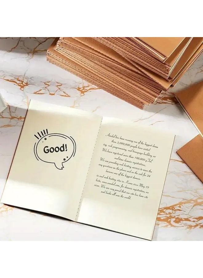 1pc Blank Notebook Portable Detachable Pages Memo Ledger 30 Sheets 60 Pages Thick Paper Horizontal Version Suitable For Gifts School Travel Thanksgiving Halloween Christmas - Image 5