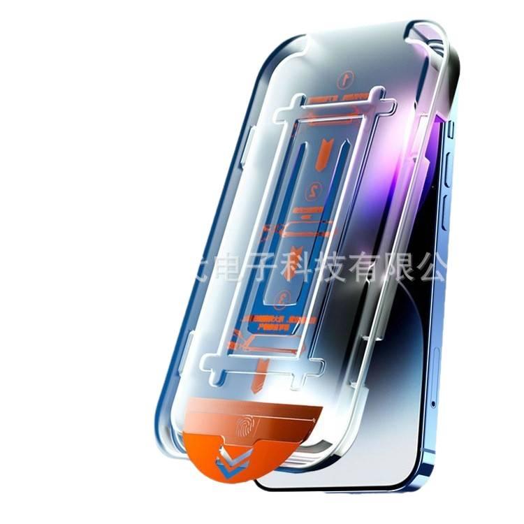 SK غطاء هاتف بGlass لـ iPhone 13 مع حجرة إزالة الغبار وتغطية كاملة للشاشة مع حماية الخصوصية مع مقاومة بصمات الأصابع باللون بنفسجي باللون البنفسجي - Image 5