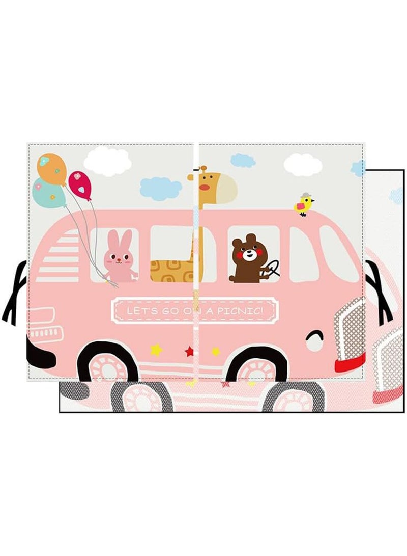 LIMOS Car Window Shades for Baby Double Layer Magnetic Car Sun UV Protection Curtain with Cute Patterns Full & Half Shade Options - Image 1
