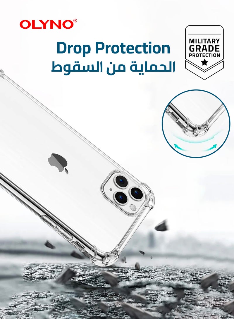 أولينو غطاء خلفي شفاف من بريستين مع حماية من السقوط لهاتف آيفون 11 برو - Image 3