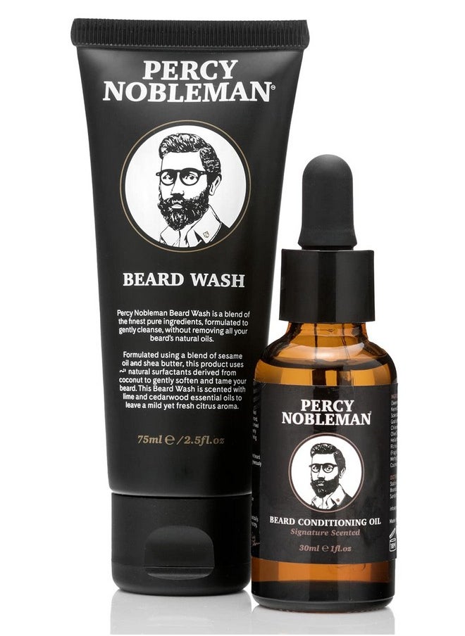 Percy Nobleman - Beard Starter Kit A Beard Grooming Kit Containing Beard Oil And Wash 30Ml / 75Ml - Image 1