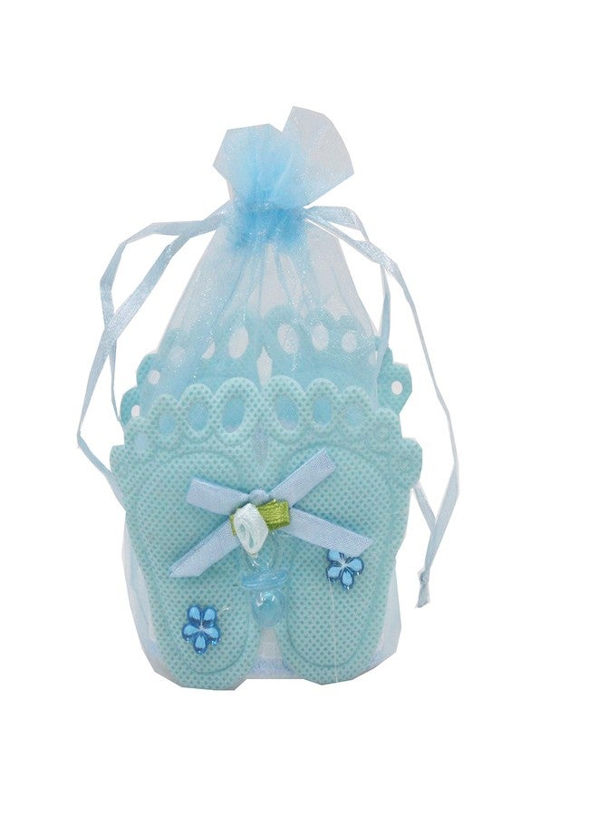 Jades : Baby Themed Favor Treat Bag- Baby Themed Party Candy Pouch-Baby Shower Treat Pouch-Baby Themed 1st Birthday Favor-Baby Themed Return Gift (Blue Set of 6 -B) - Image 1