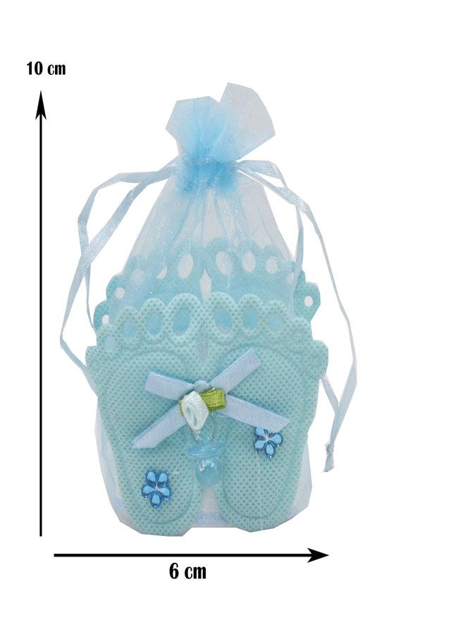 Jades : Baby Themed Favor Treat Bag- Baby Themed Party Candy Pouch-Baby Shower Treat Pouch-Baby Themed 1st Birthday Favor-Baby Themed Return Gift (Blue Set of 6 -B) - Image 3