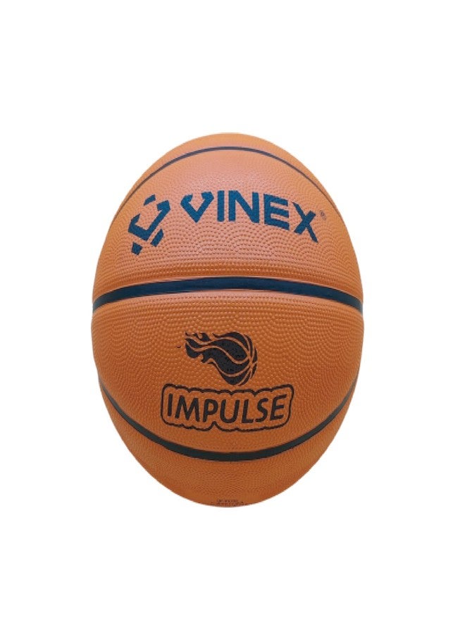Vinex Basketball Impulse, Size:5, Moulded Rubber Basketball, Suitable for Indoor-Outdoor Training for All Ages Players for Kids, Teens, and Adults (Size: 5) - Image 2