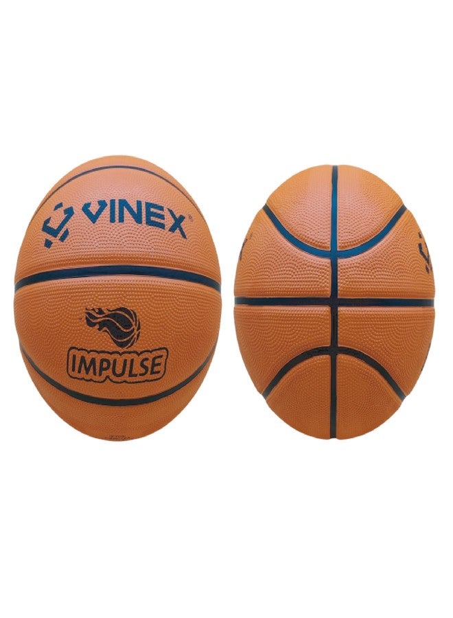 Vinex Basketball Impulse, Size:5, Moulded Rubber Basketball, Suitable for Indoor-Outdoor Training for All Ages Players for Kids, Teens, and Adults (Size: 5) - Image 4