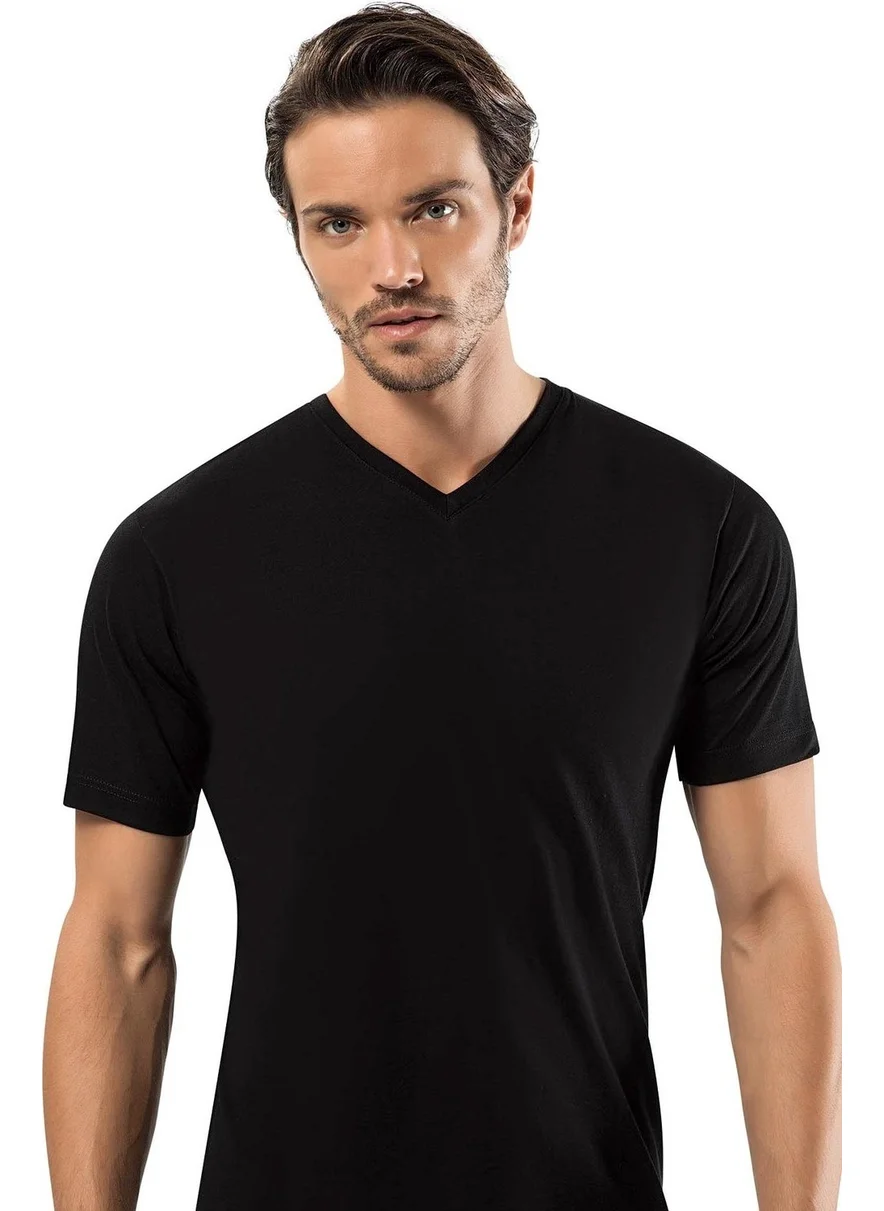 Erdem 3-Piece 1167 Men's V Neck Short Sleeve Undershirt