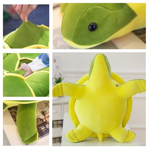 OPHRBU Sea Turtle Plushie Toy14 Sea Turtle Stuffed Animals Plush Green Soft Plush Toys Hugging PillowsTortoise Plush Toys Doll Valentines Day Birthday Gifts for Kids Girls Girlfriend Green14 inches - Image 5