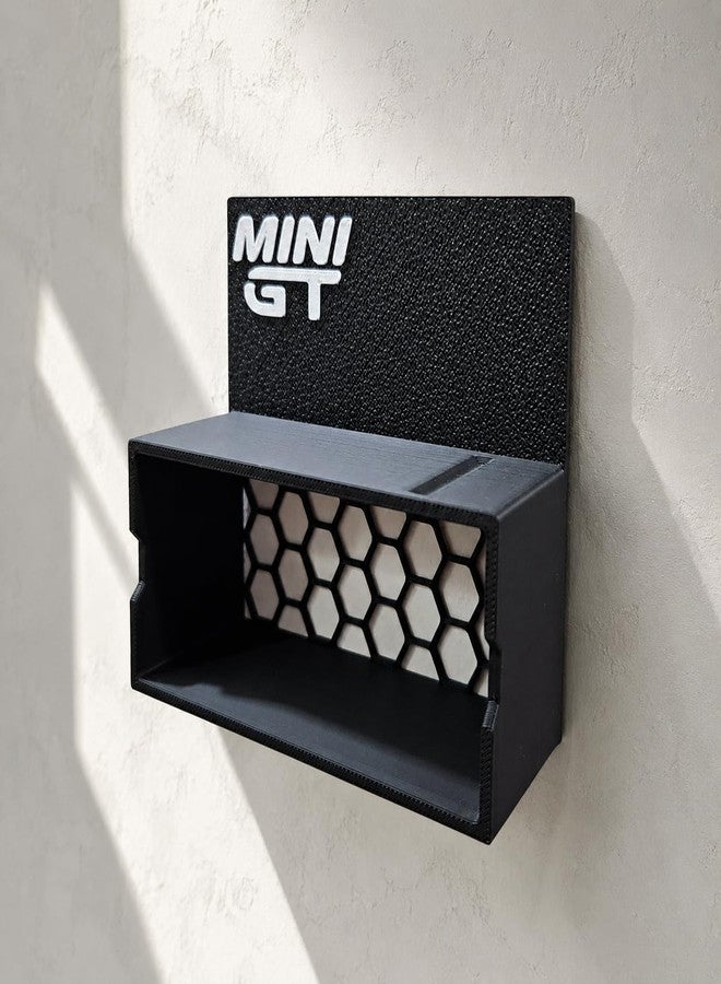 Garage64 رف عرض GARAGE64 Mini GT لسيارات مصبوبة بمقياس 1:64 وصناديق العرض | حامل جداري أو مكتبي للعرض | رف عرض فاخر غير لامع لهواة الجمع | حامل عرض Mini GT (الرف فقط) - Image 4