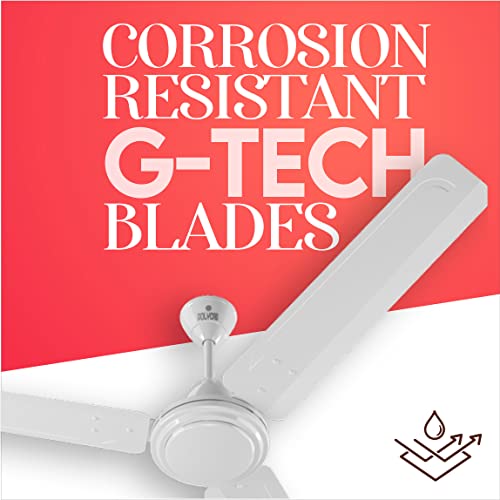 Polycab Nippy 1200mm Star Rated, High Speed & High Air Delivery Ceiling Fan For Home | 100% Copper | Rust-Proof Blades, 52 Watt | 2 years warranty (White) - Image 3