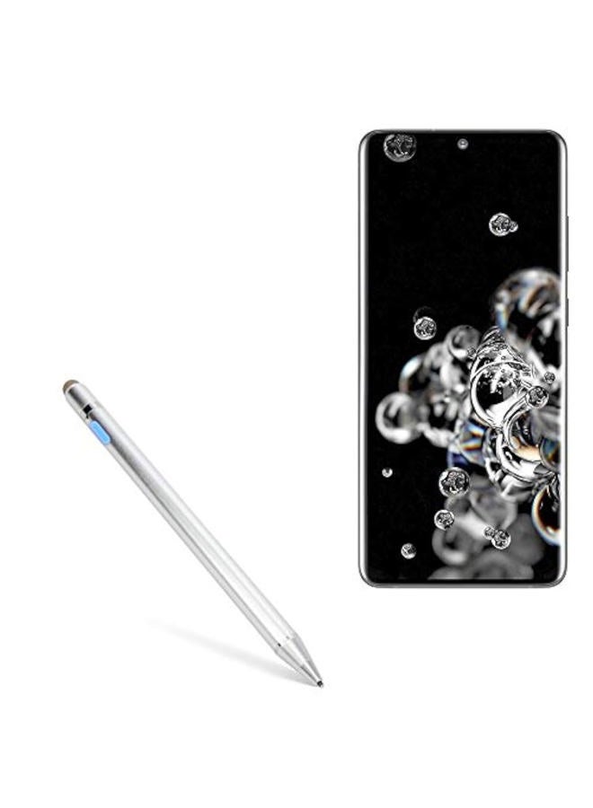 BoxWave Stylus Pen Compatible with Samsung Galaxy S20 Ultra 5G - AccuPoint Active Stylus, Electronic Stylus with Ultra Fine Tip - Metallic Silver - Image 1