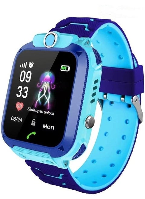 Children's IP65 Waterproof Smart Watch with SOS, Camera, Call, Music, 7 Games Puzzle, Alarm Clock, Compatible with iOS and Android for Girls and Boys(Blue)