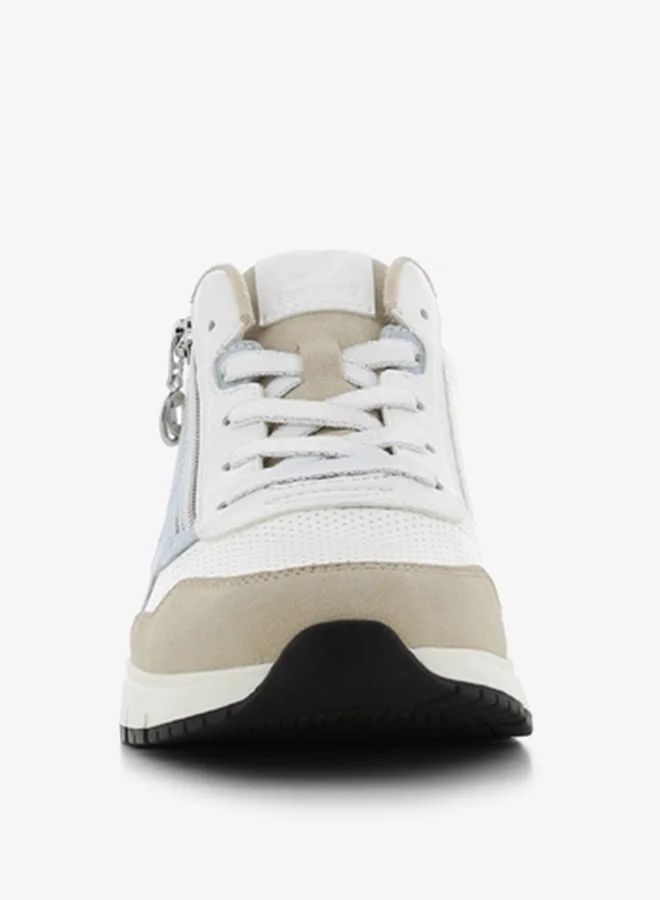 SJ Women's Colourblock Sneakers with Lace-Up Closure