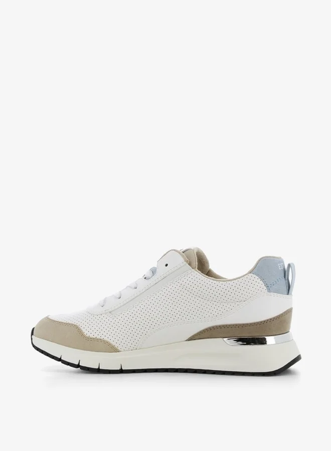 SJ Women's Colourblock Sneakers with Lace-Up Closure