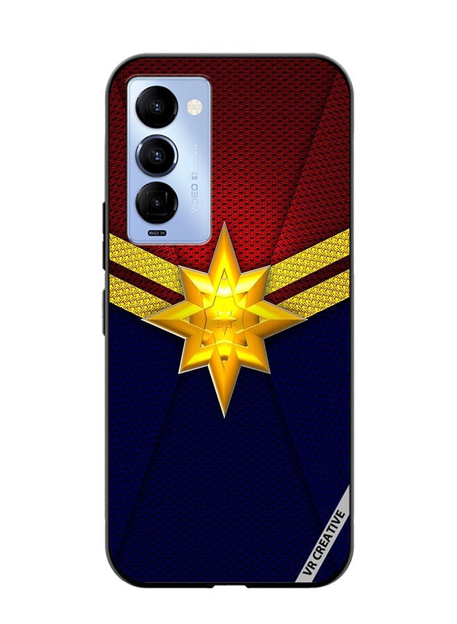 VR CREATIVE Protective Case Cover For Tecno Camon 18/18 P Sophisticated Captain Marvel Design Multicolour - Image 1